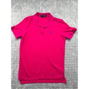 U.S. Polo Assn. Women's Hot Pink Performance Pique‎ Polo Shirt - Medium